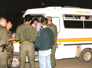 Sally Becker and her ambulance